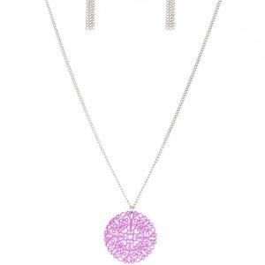 Paparazzi Midsummer Musica Purple Necklace and Earring Set